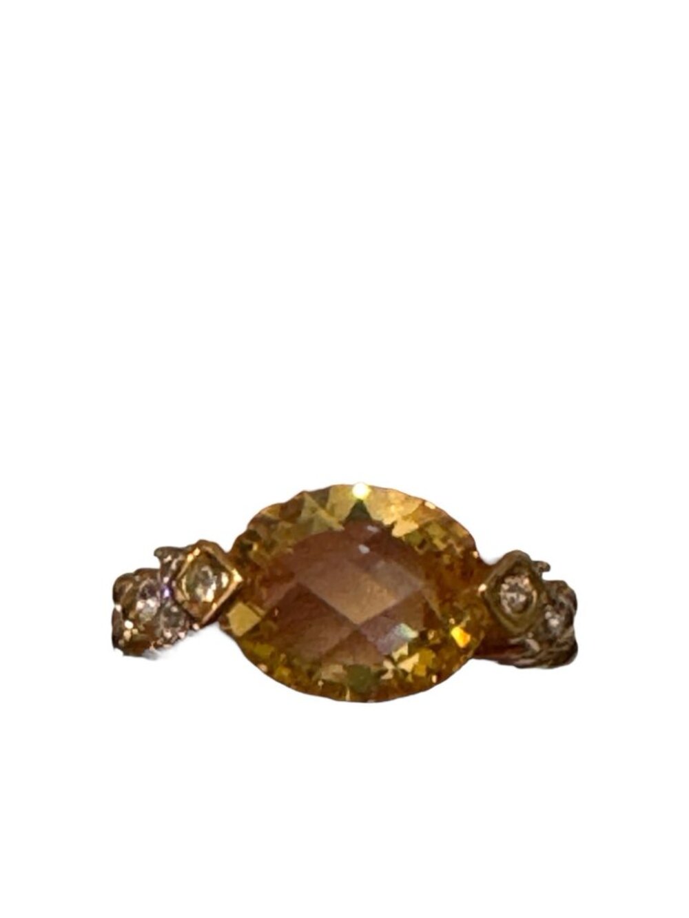 Edwardian Style Ring Yellow Oval Glass Stone Size 5.75 NWT Premier Designs - Picture 8 of 14